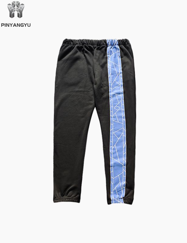 Engros høy kvalitet tilpasset logo bomull rette ben baggy menn joggebukser