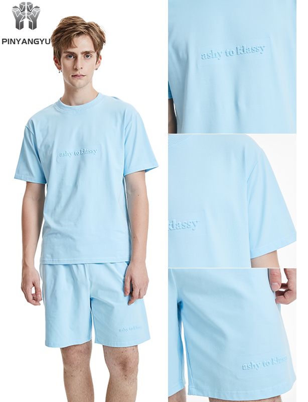 Flerfarget T-skjorte, løs og pustende, herre- og damestil kan tilpasses