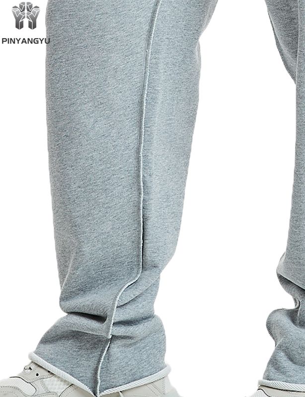 Wide Leg Hip Hop Custom Print Logo Herre Wear Loose Joggebukser French Terry Baggy Pants for Men