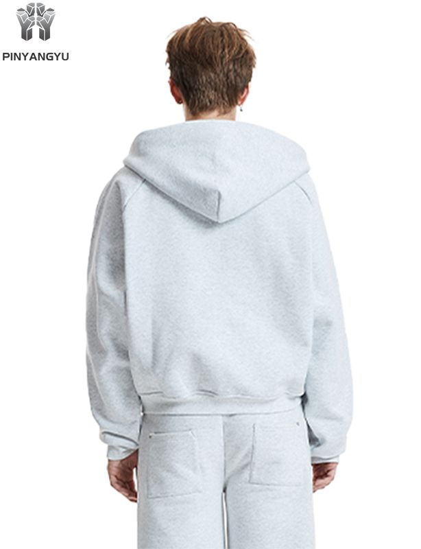 Ny tilpasset h&oslash;ykvalitets broderi Blank tungvekts overdimensjonert 400 Gsm French Terry Cotton Fleece Milj&oslash;vennlig hettegenser for menn