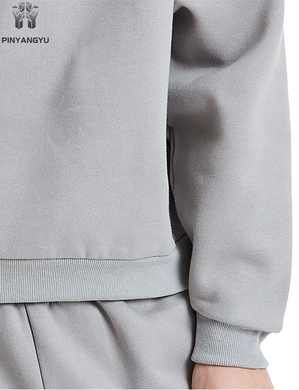Unisex hettegenser i overdimensjonert fransk frott&eacute; H&oslash;ykvalitets cropped hettekrage tilpasset trykt brodert Casual XS XXS for h&oslash;sten
