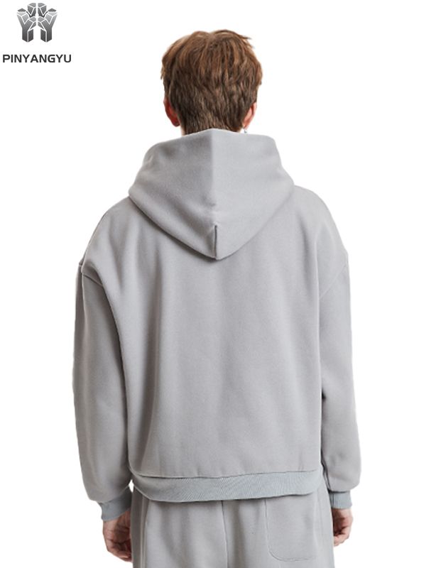 Unisex hettegenser i overdimensjonert fransk frott&eacute; H&oslash;ykvalitets cropped hettekrage tilpasset trykt brodert Casual XS XXS for h&oslash;sten