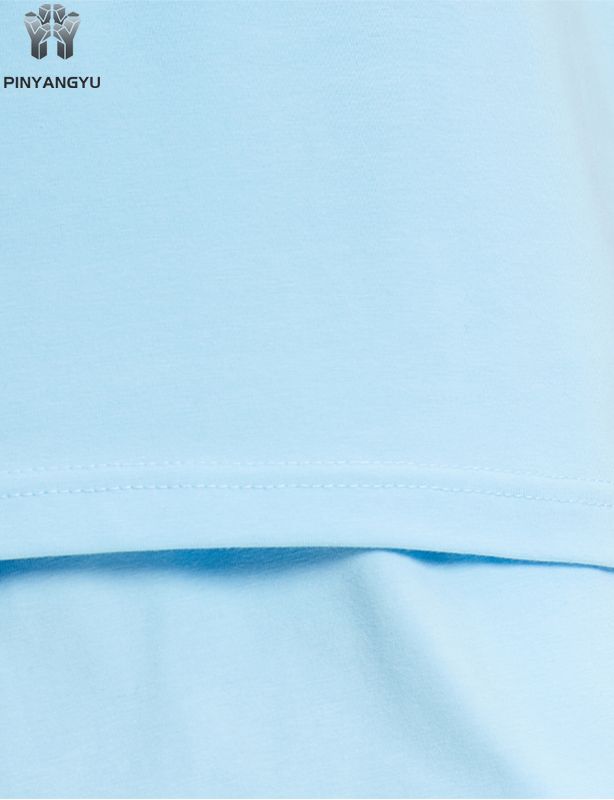 Flerfarget T-skjorte, løs og pustende, herre- og damestil kan tilpasses