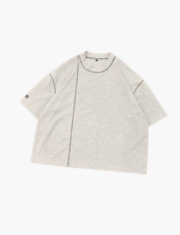 OEM Custom Streetwear T-skjorter Vaffel langermet skjorte Produsent Crop Box Fit Oversize Thermal for menn