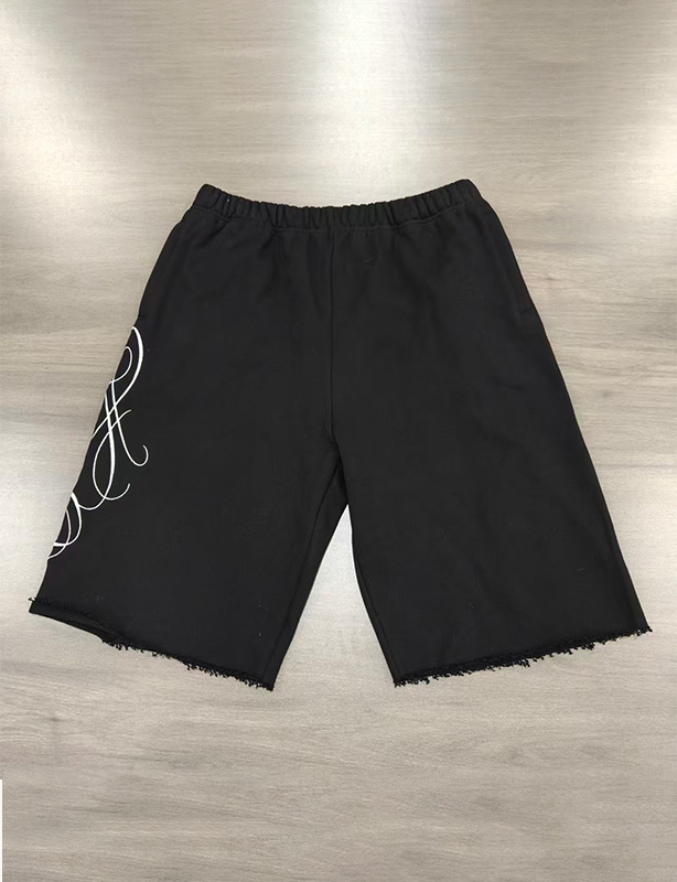 French Terry Brodert Shorts for menn &ndash; Uformelle myke shorts for sommerbruk