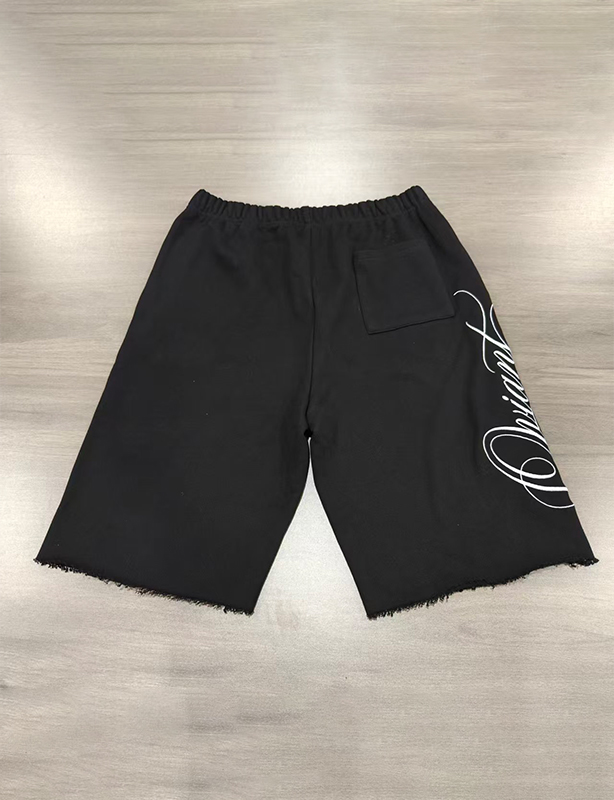 French Terry Brodert Shorts for menn &ndash; Uformelle myke shorts for sommerbruk