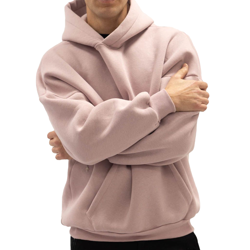 OEM Klassisk hettegenser for menn &ndash; Uformell hettegenser i myk fleece